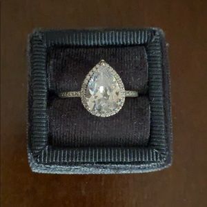 Pandora Tear Drop Halo Ring